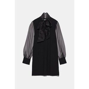 Zara Black Long Sleeve Dress